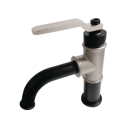 Kingston Brass KS2826KL Whitaker Single-Handle Bathroom Faucet W/Push Pop-Up, Blk/Nkl KS2826KL